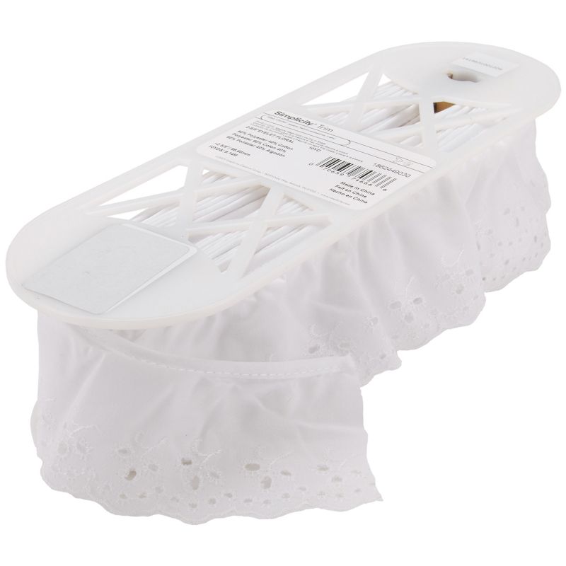Simplicity Floral Eyelet 2-5/8"X10yd-White