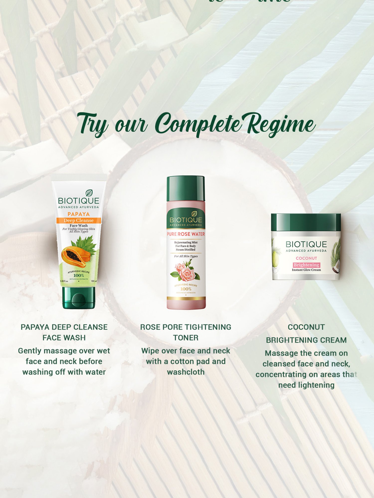 Biotique Coconut Brightening Instant Glow Cream - 50 gm