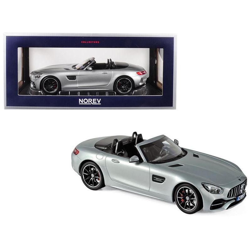 2017 Mercedes AMG GT C Roadster Silver Metallic 1/18 Diecast Model Car by Norev