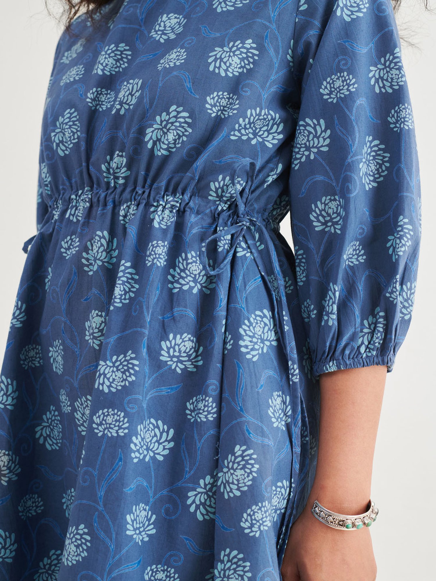 Prakriti Jaipur Indigo Floral Short Dress