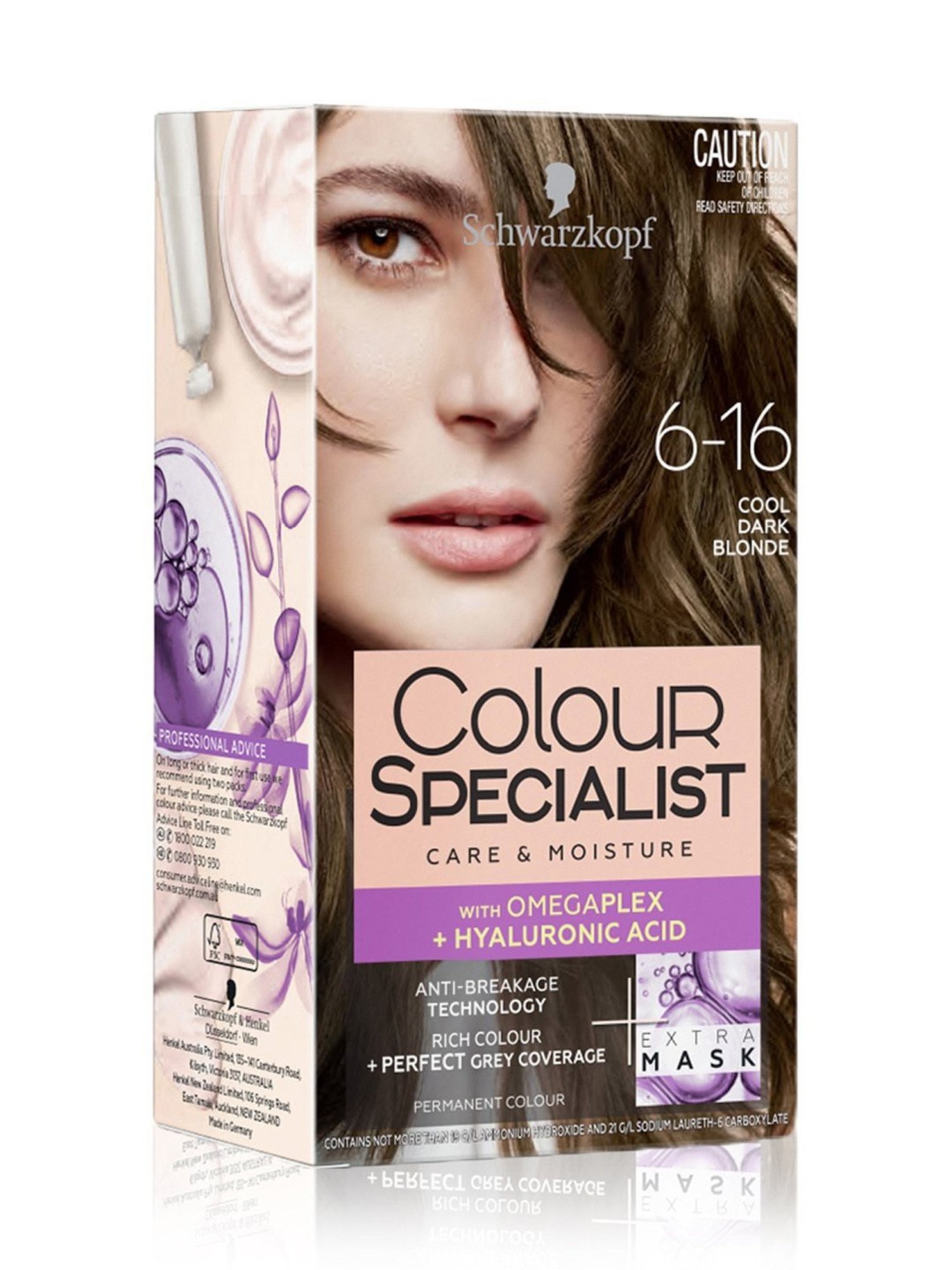 Schwarzkopf Colour Specialist Permanent Hair Colour 6-16 Cool Dark Blonde - 165 ml