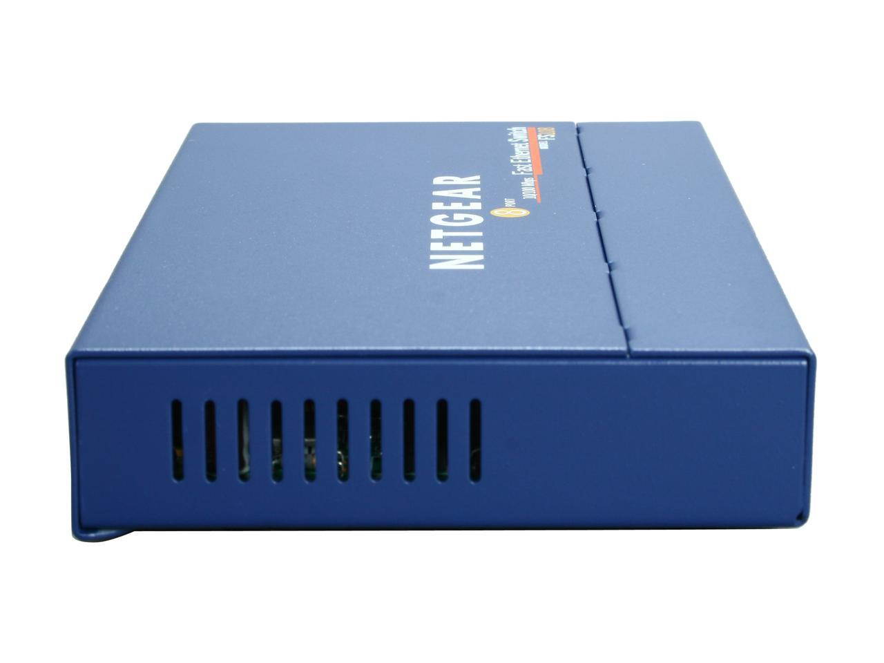 NETGEAR 8-Port Fast Ethernet Unmanaged Switch, Desktop, ProSAFE Lifetime Protection (FS108NA)