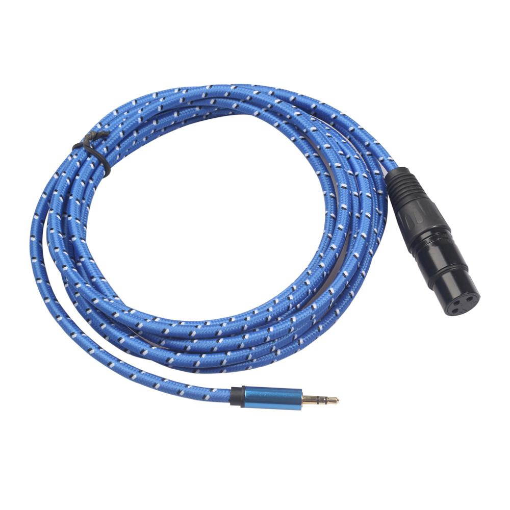 XLR 3 Pin Female to 1/8 3.5mm Stereo Jack Mic Audio Cord Cable 3M XLR3F to 3.5 mm TRS Microphone connector (1pcs)
