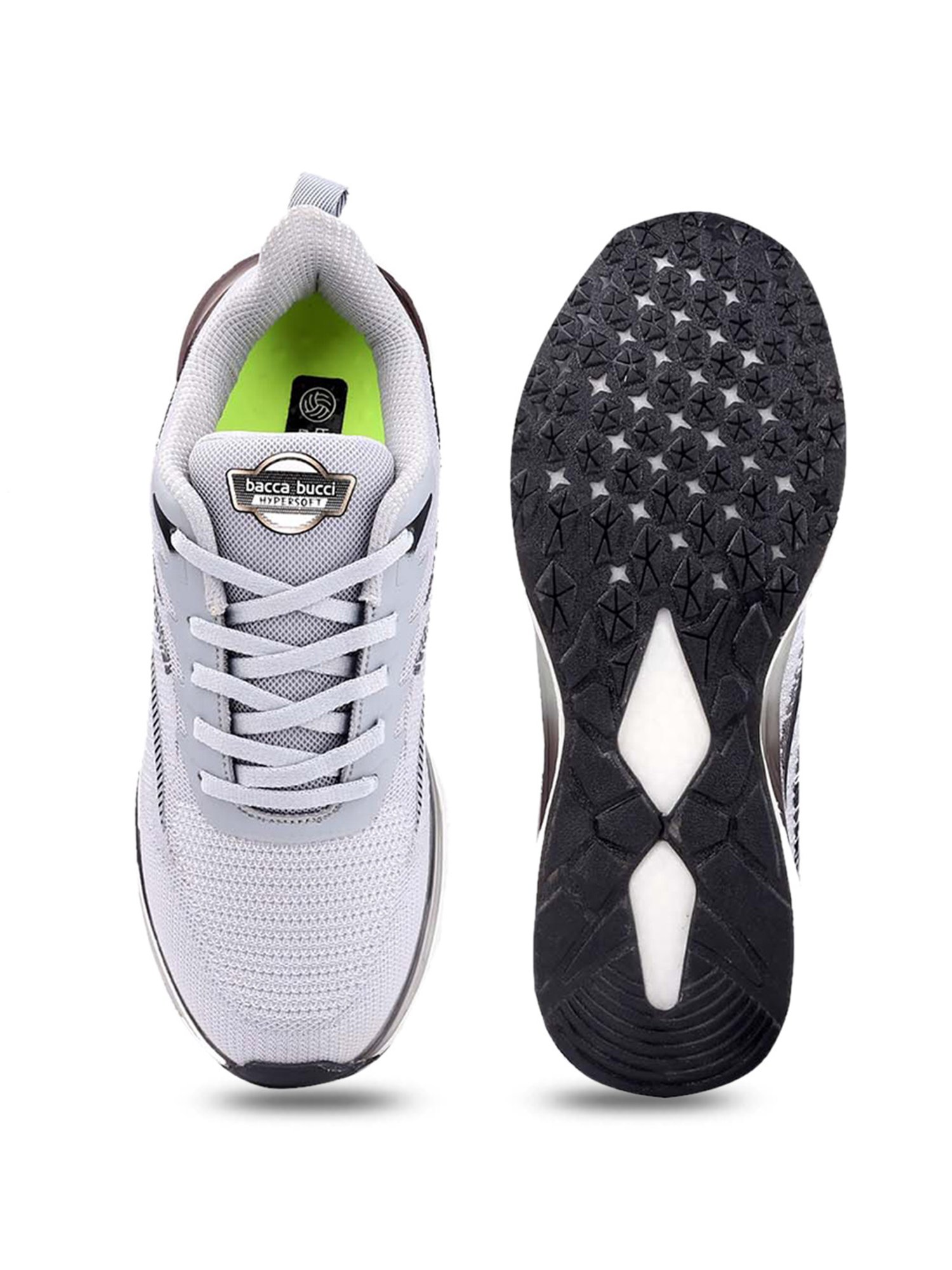 Bacca Bucci Men's HYPERSOFT SERIES Grey Running Shoes