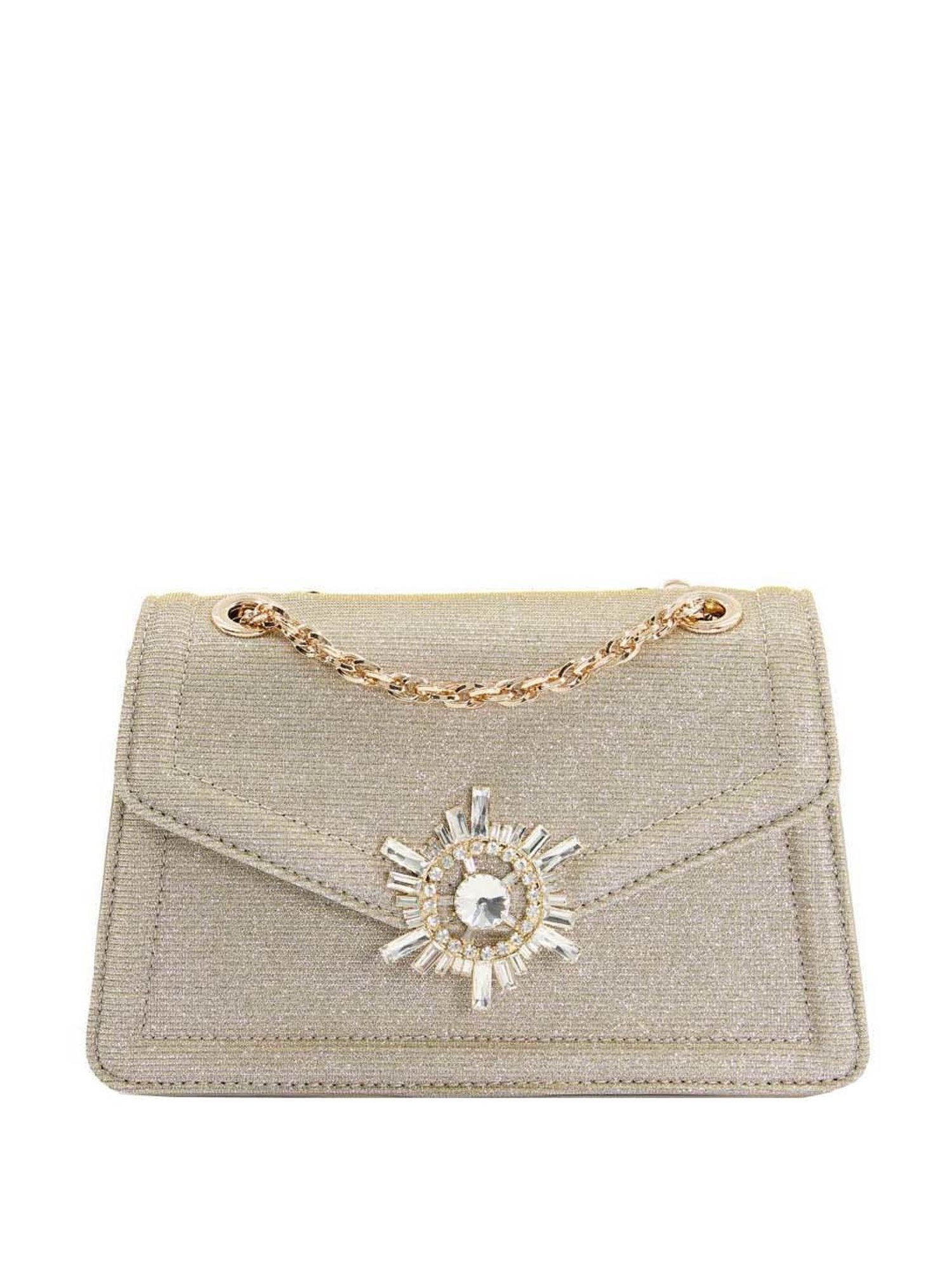 Dune London Golden Embellished Small Sling Handbag
