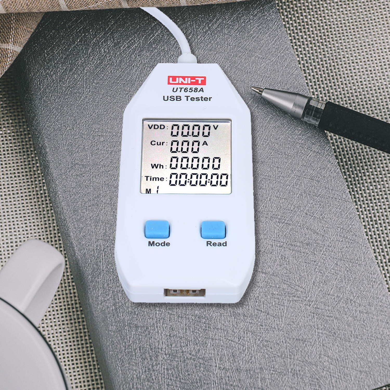 USB Power Meter LCD USB Tester Detector Voltmeter Ammeter Digital Power Capacity Tester(UT658A)