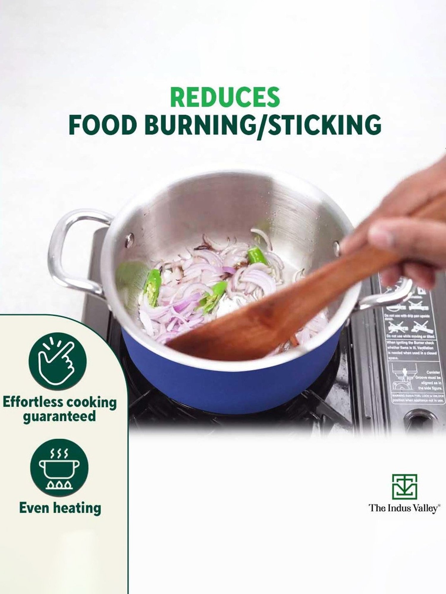 The Indus Valley Silver Stainless Steel Stock Pot with steel Lid (Dia:16.5cm, 1.9L)