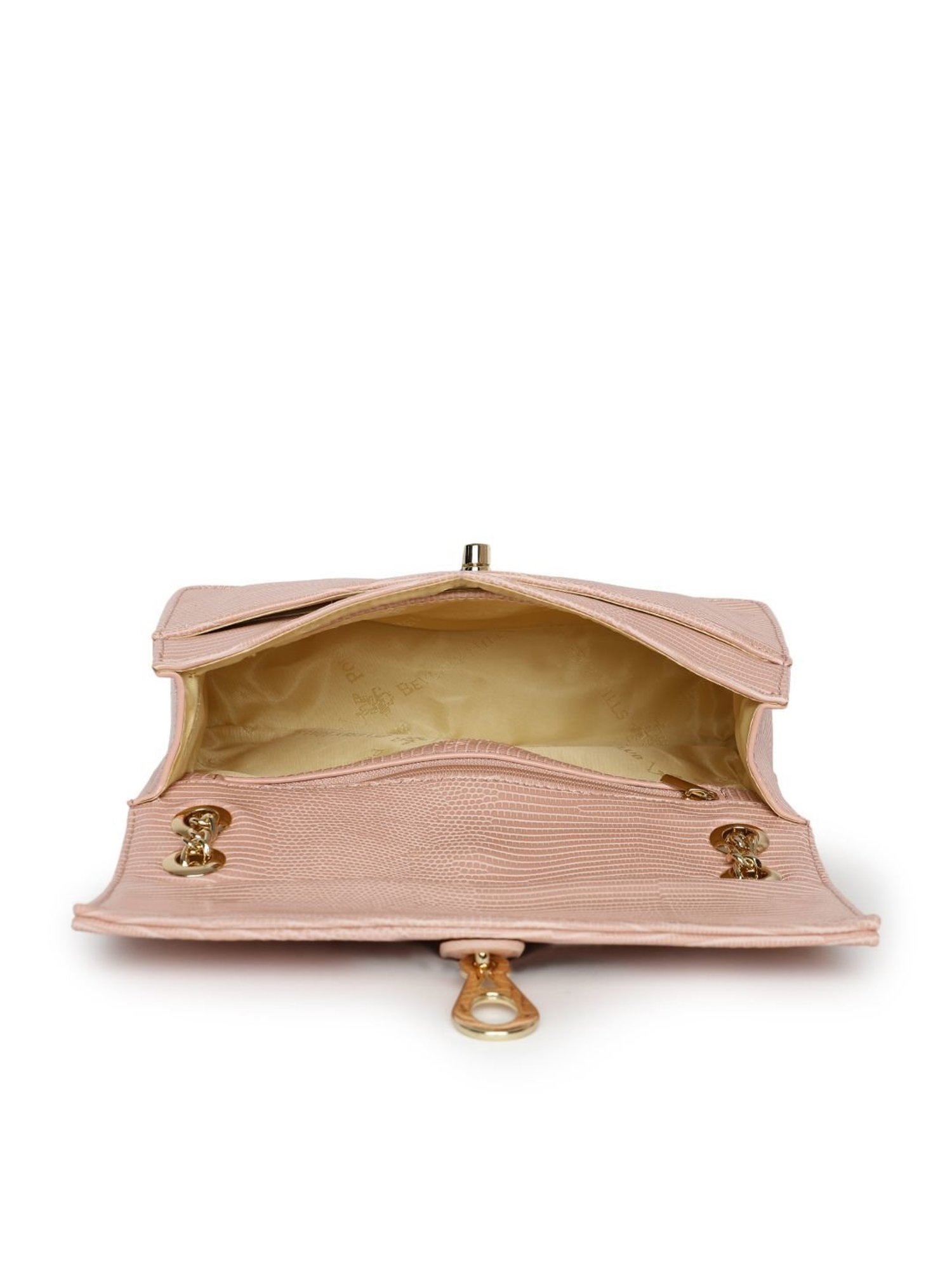 Beverly Hills Polo Club Pink Animal Effect Medium Shoulder Bag