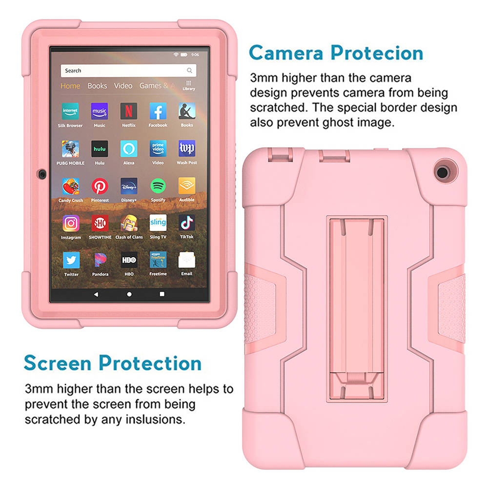 Mignova for Amazon Fire HD 8 2020 Case, Fire HD 8 Plus Case Heavy Duty Drop-Proof Shock-Proof Rugged Hybrid Case with Kickstand for Amazon Fire HD 8 2020 / Fire HD 8 Plus Tablet 10th Gen 2020