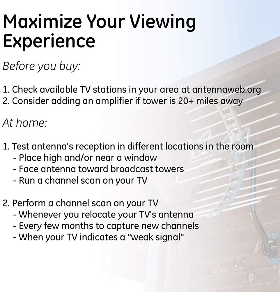 Pro Outdoor TV Antenna, Long Range Antenna, 4K 1080P VHF UHF Digital HDTV Antenna, J Mount Included, Weather Resistant, Indoor Attic Mountable, 29884