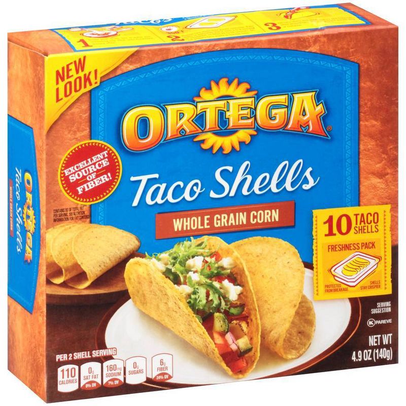 Ortega Whole Grain Corn Taco Shells - 4.9oz/10ct