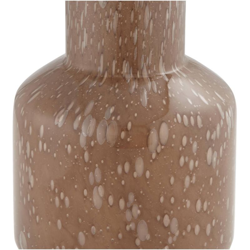 Studio 55D Aralu 12 3/4" High Glossy Brown Bubble Glass Decorative Vase