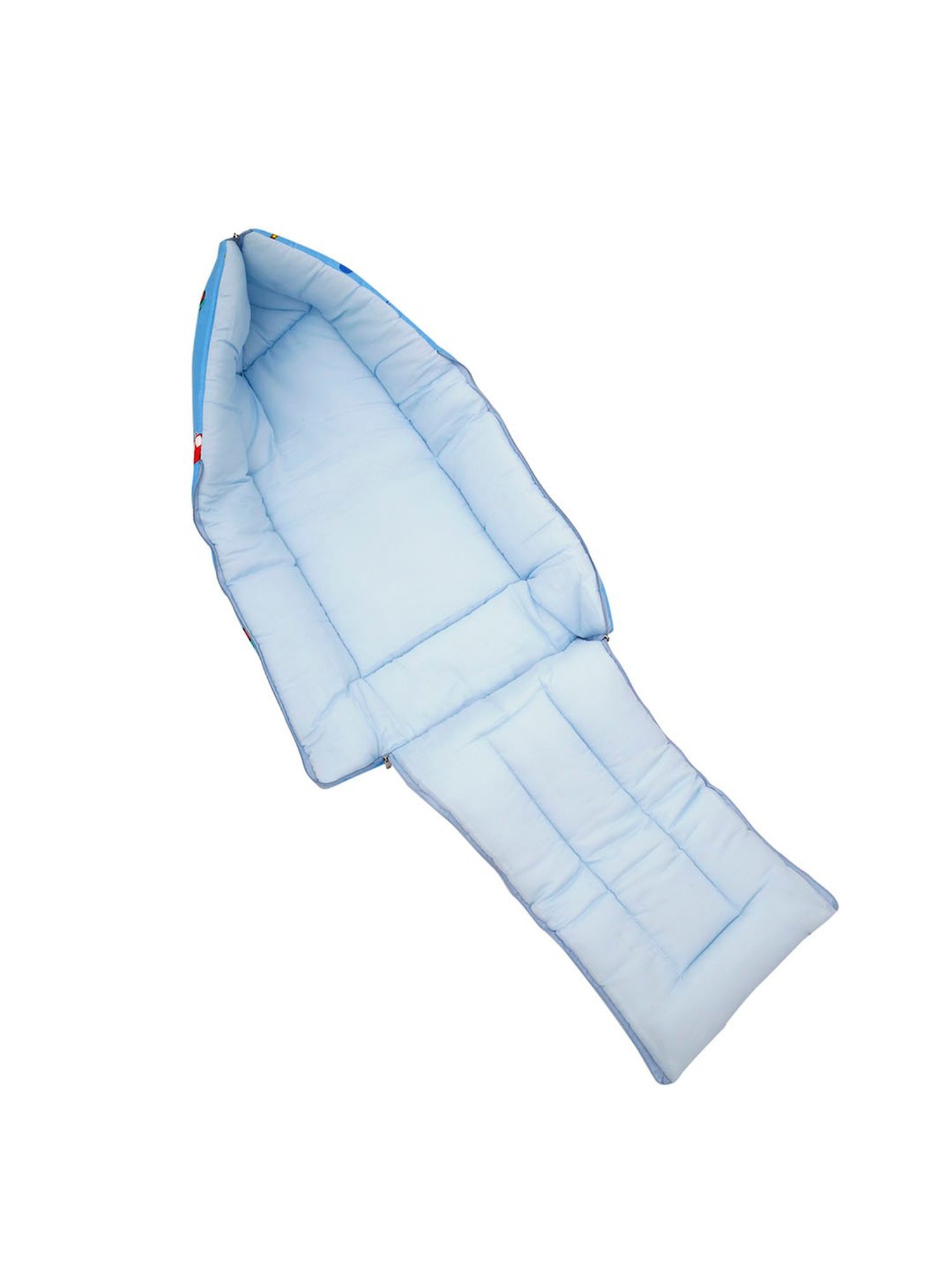 Baby Moo Vintage Ride Yellow Mattress with Fixed Neck Pillow and Bolsters