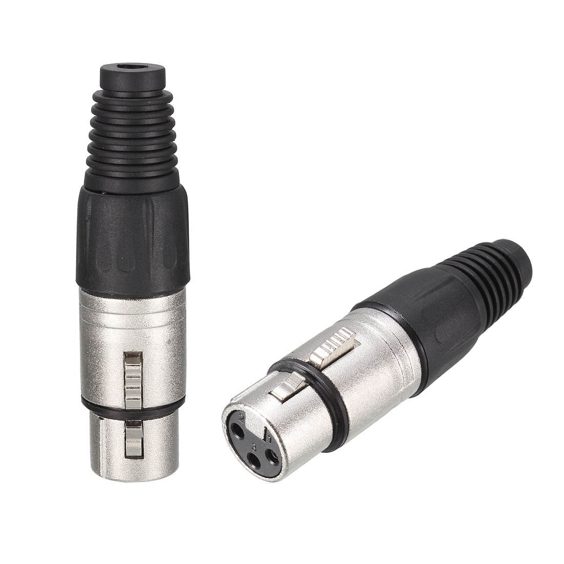 3-Pin XLR Female Connector for Microphone Mic Cable Plug Connector Mic Audio Socket 2pcs YL3035