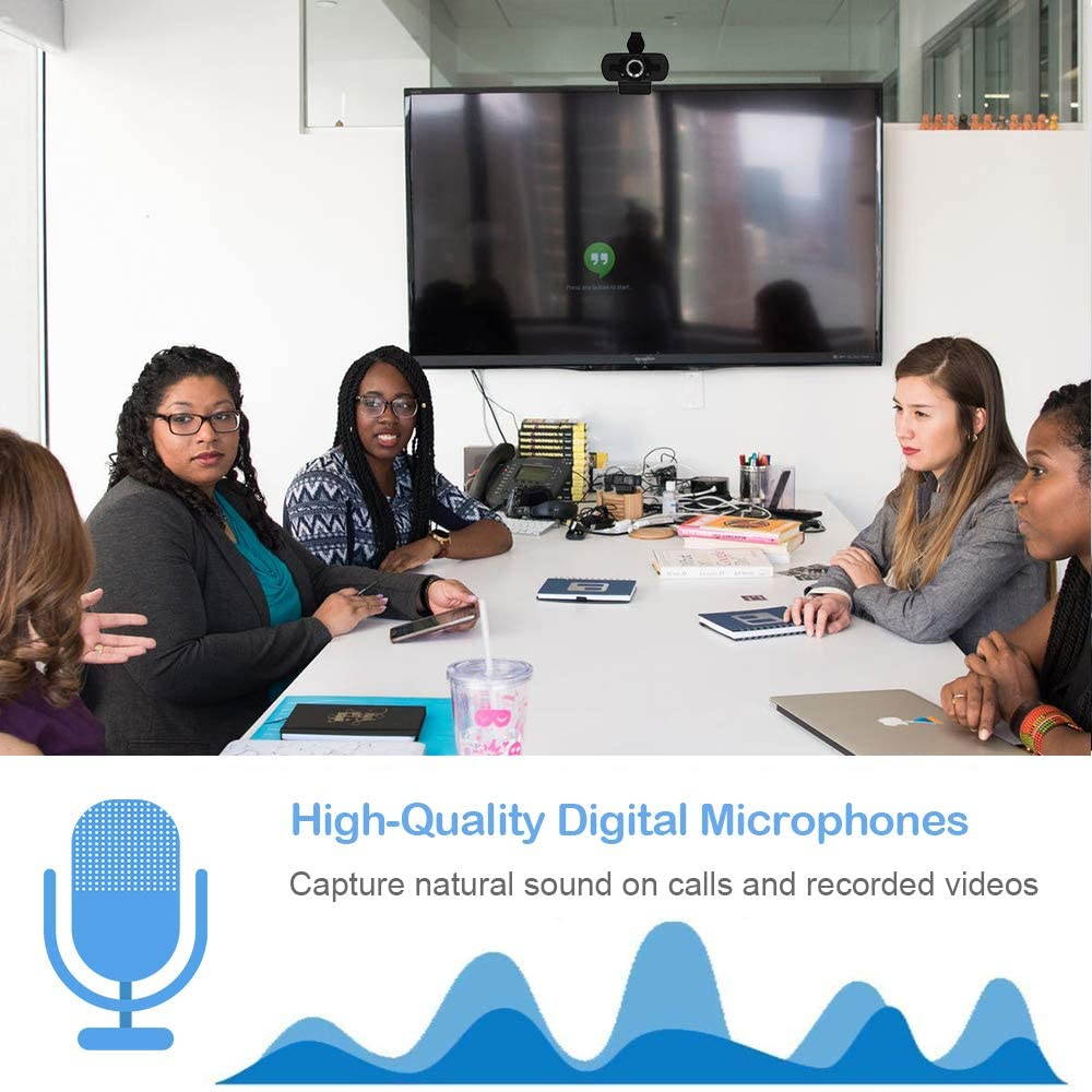 1080P Webcam with Microphone & Privacy Cover - NexiGo 110-degree Wide Angle Widescreen USB HD Camera, Plug and Play, Laptop Computer Web Cam for Zoom YouTube Skype FaceTime Hangout OBS