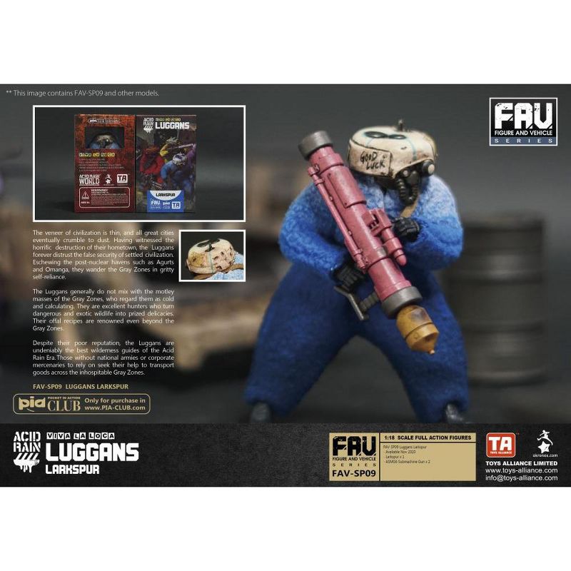 FAV-SP09 Larkspur Viva La Loca Luggans 1:18 Scale | Acid Rain Fav Action figures