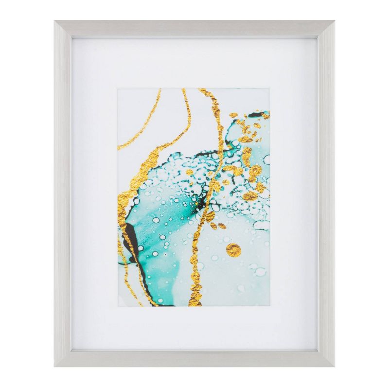 8pc Gallery Wall Frame Set with Decorative Art Prints and Hanging Template Silver - Gallery Solutions