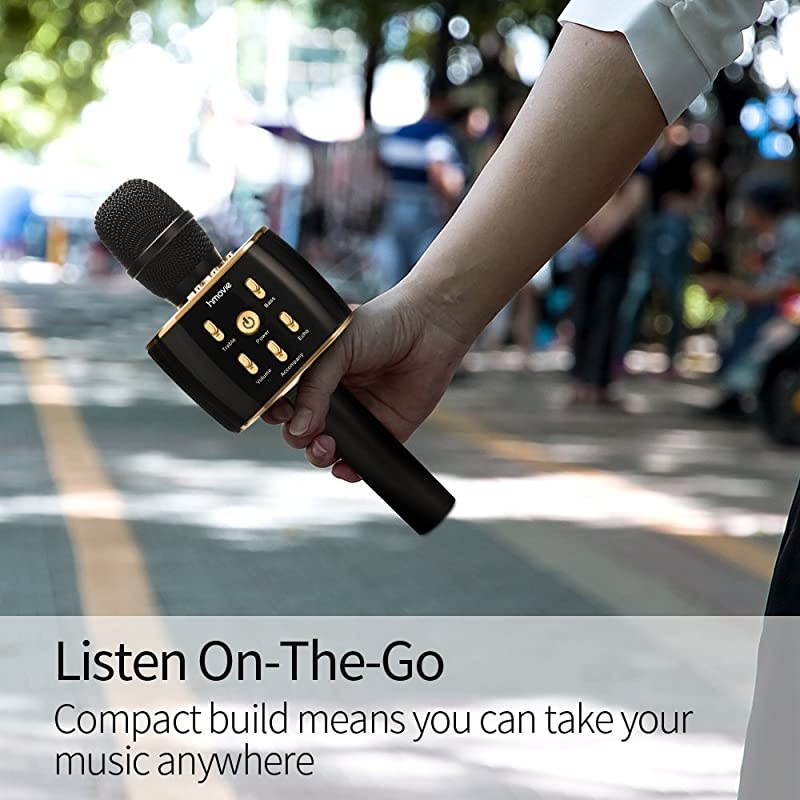 Dual Sing Duet Version Wireless Bluetooth Karaoke Microphone Portable Handheld Karaoke Speaker Machine Christmas Birthday Home Party for AndroidiPhonePC or All Smartphone