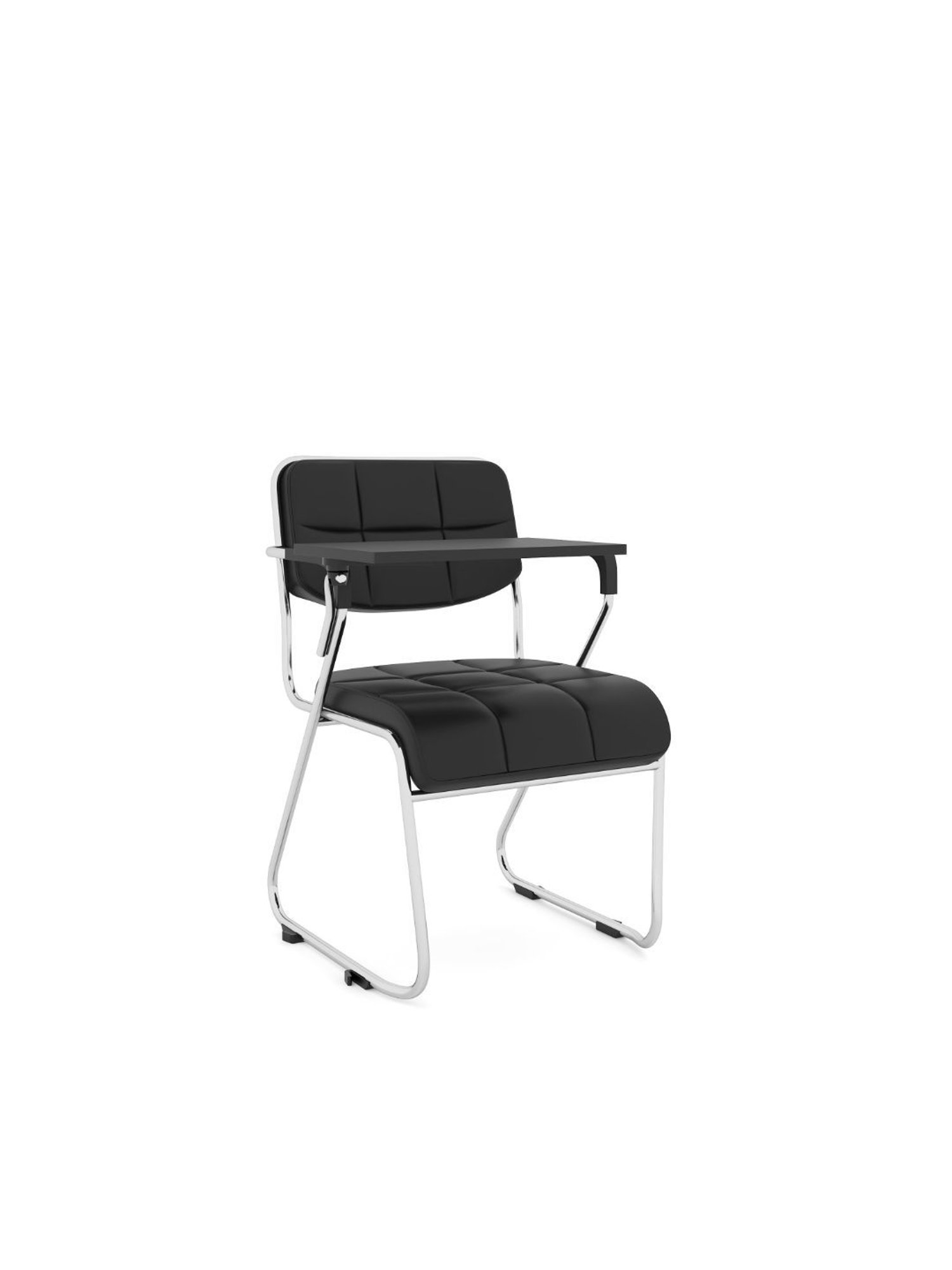 Nilkamal Contract Black PU Foam Chair with attached Desk