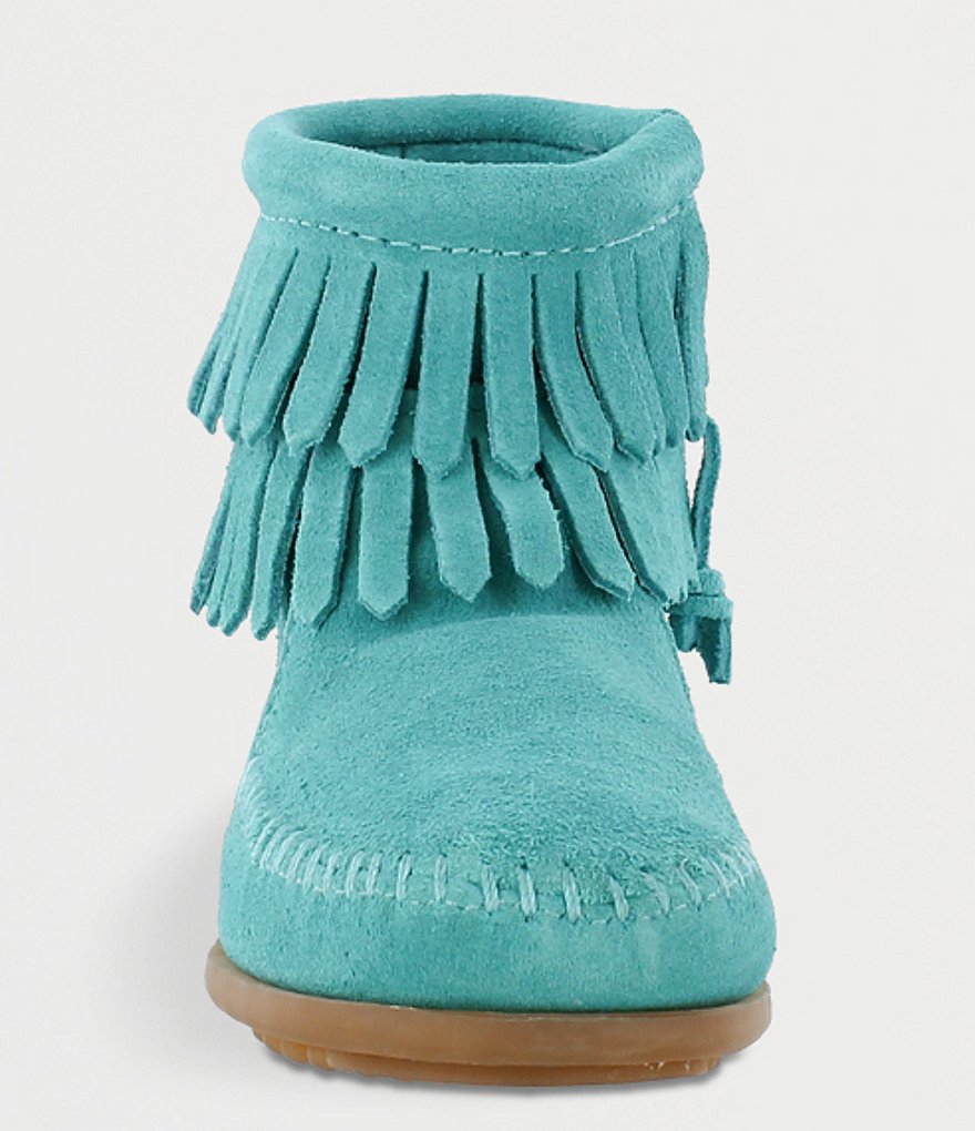 Minnetonka Girls' Double Fringe Suede Boots (Infant)