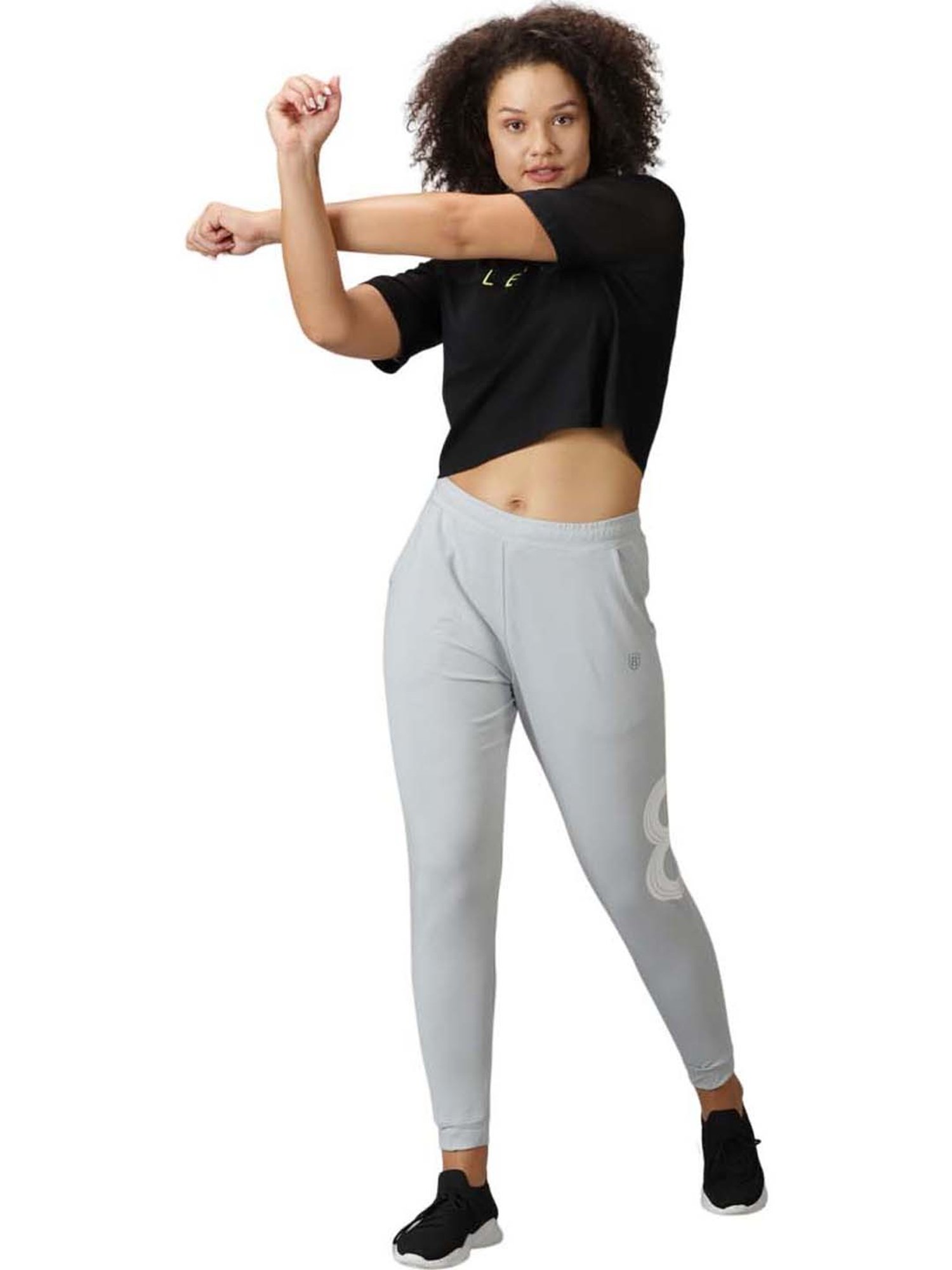 Domin8 Women Solid Training Drawstring Track Pants