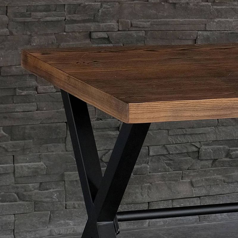 Industrial Modern Desk Nova Collection Brown/Black - AC Pacific