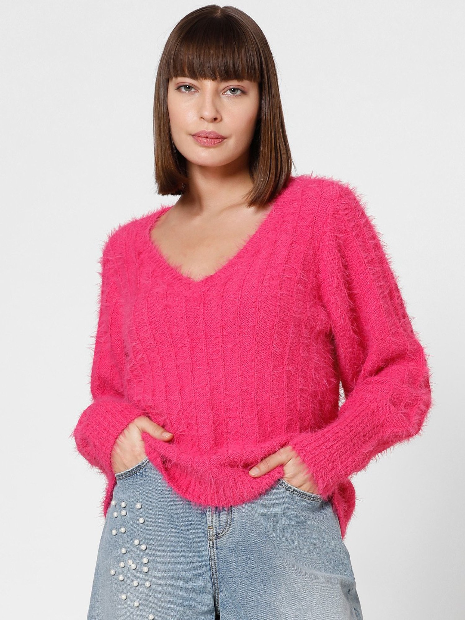 Vero Moda Fuchsia Regular Fit Pullover