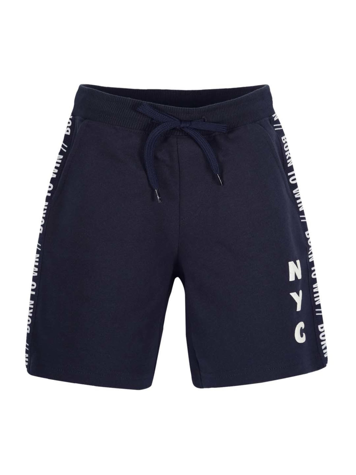 Plum Tree Kids Grey Cotton Printed Shorts