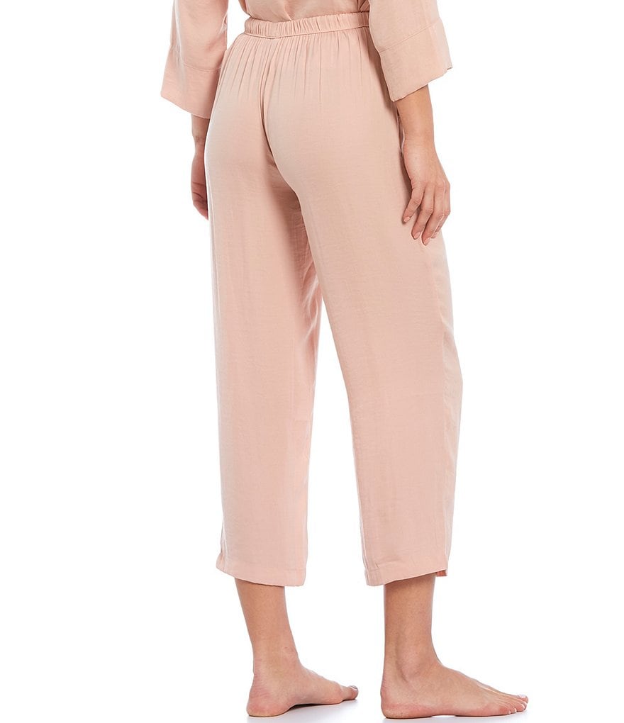 VAN WINKLE & CO. Solid Woven Coordinating Sleep Pants