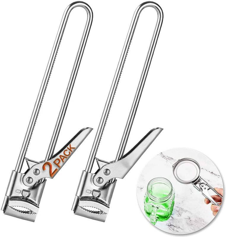 2 Pack Of Jar Opener, Master Opener Adjustable Jar & Bottle Opener,Multifunctional Stainless Steel Professional Manual Bottle Opener, Manual Jar Lid Gripper Kitchen Accessories (white)