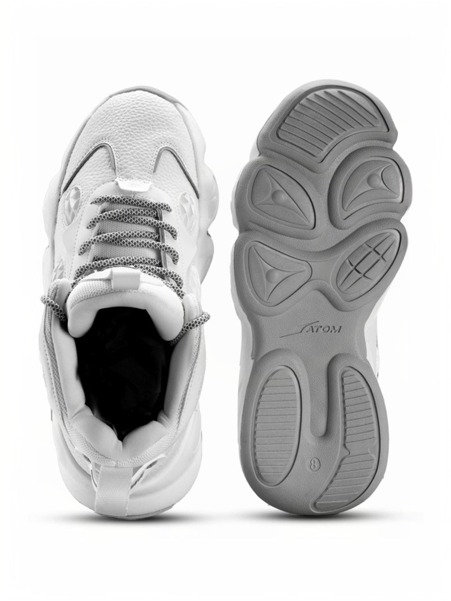 Atom Men's Supernova White Running Shoes