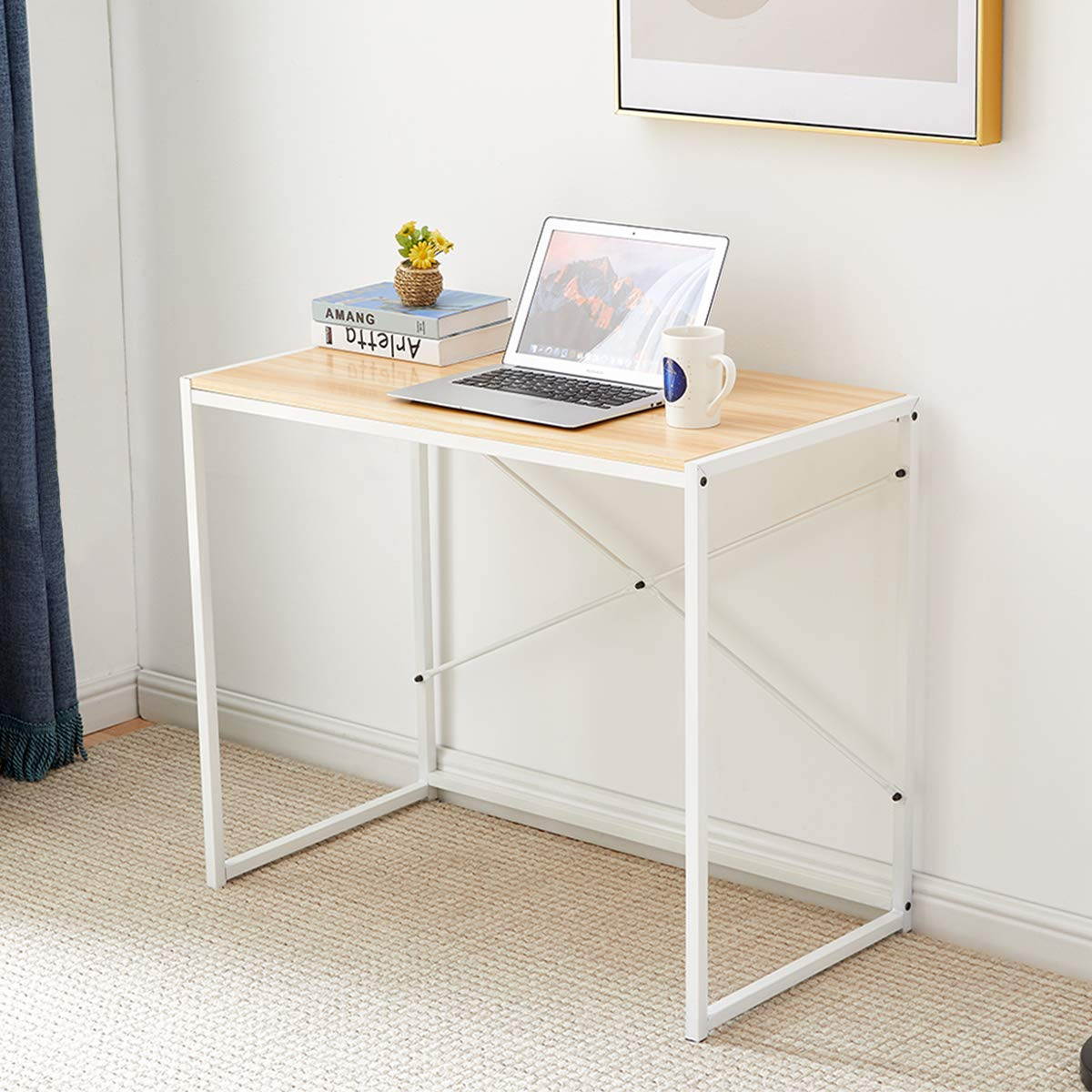 Lifetech Computer Desk 43.3" Modern Study Writing Desk for Home Office Simple Small Desk for Small Spaces, Black