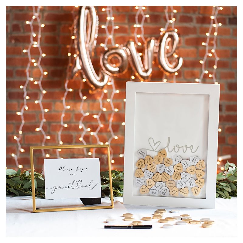 Silver Heart Guestbook Dropbox - Love