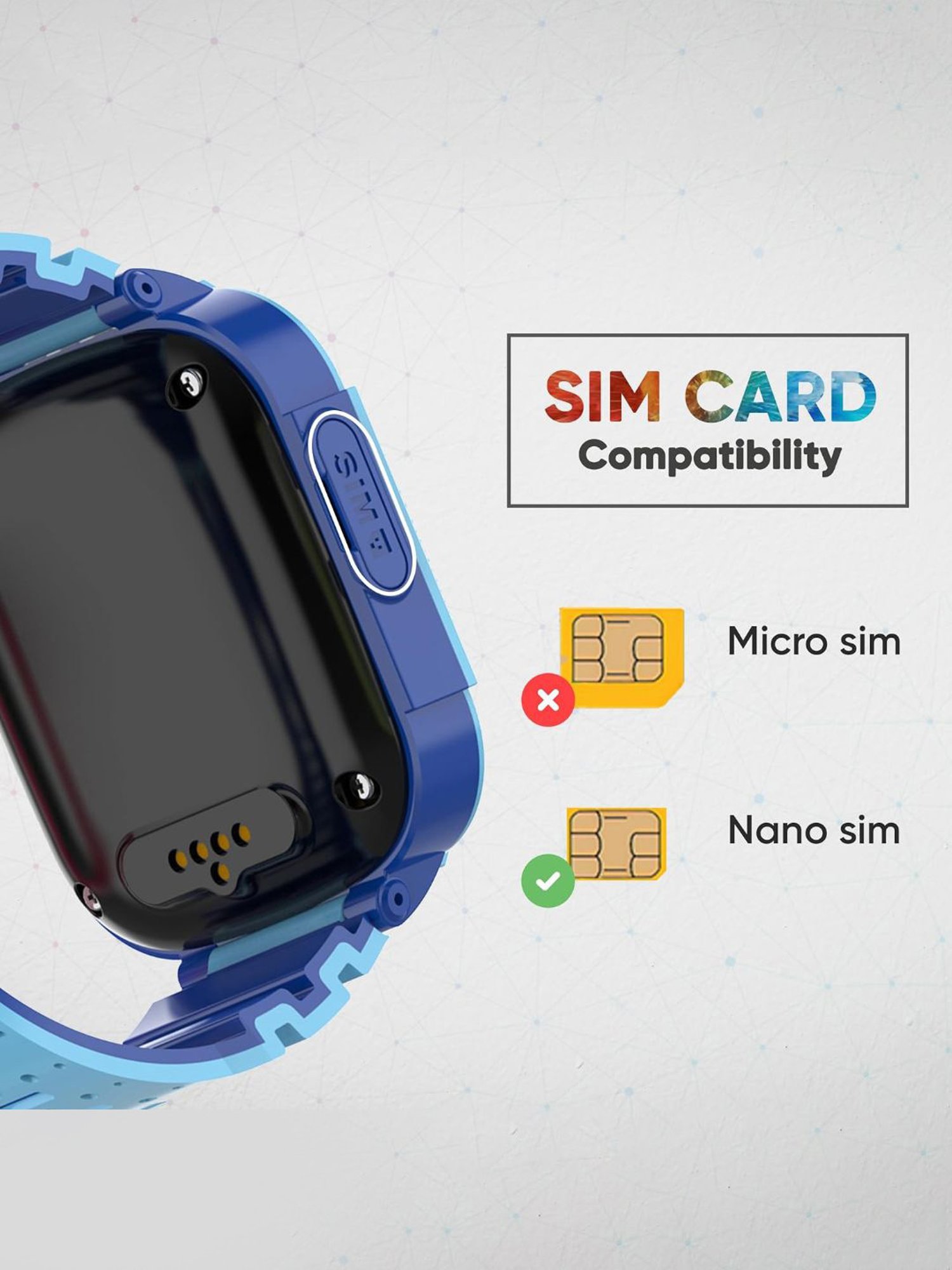 Turet Gator 2.0 Kids GPS Tracker, LTE Smartwatch for Kids with Voice & Video Call (Blue)