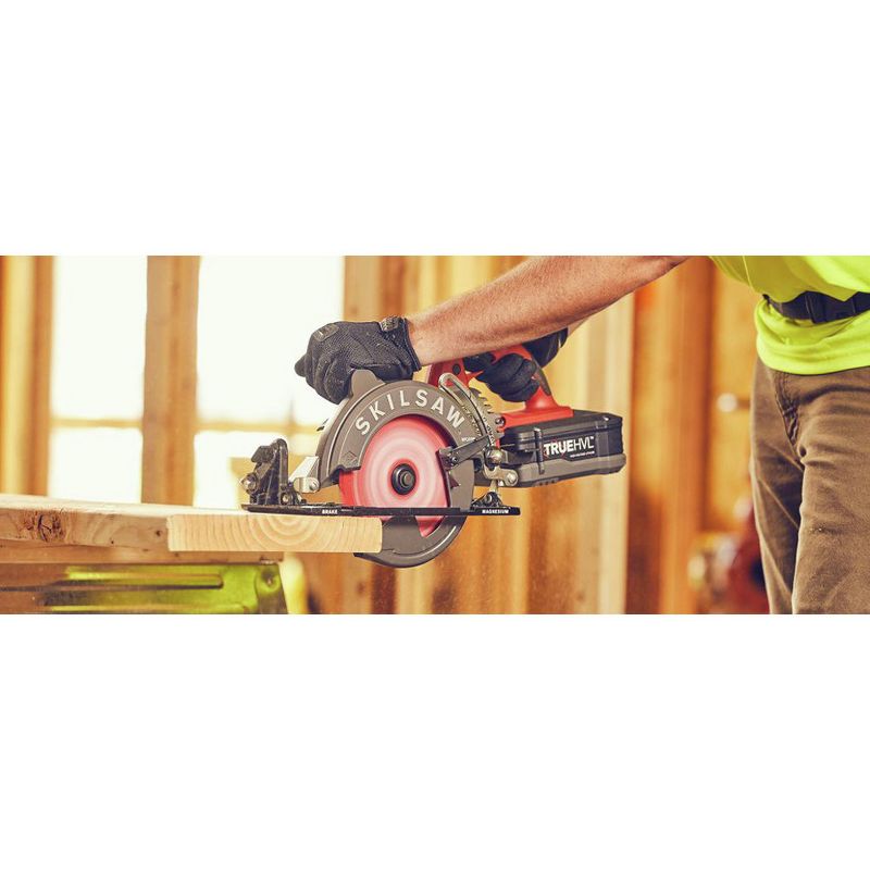 SKILSAW SPTH77M-12 TRUEHVL Worm Drive Lithium-Ion 7-1/4 in. Cordless Saw Kit with 24-Tooth Diablo Carbide Blade (5 Ah)