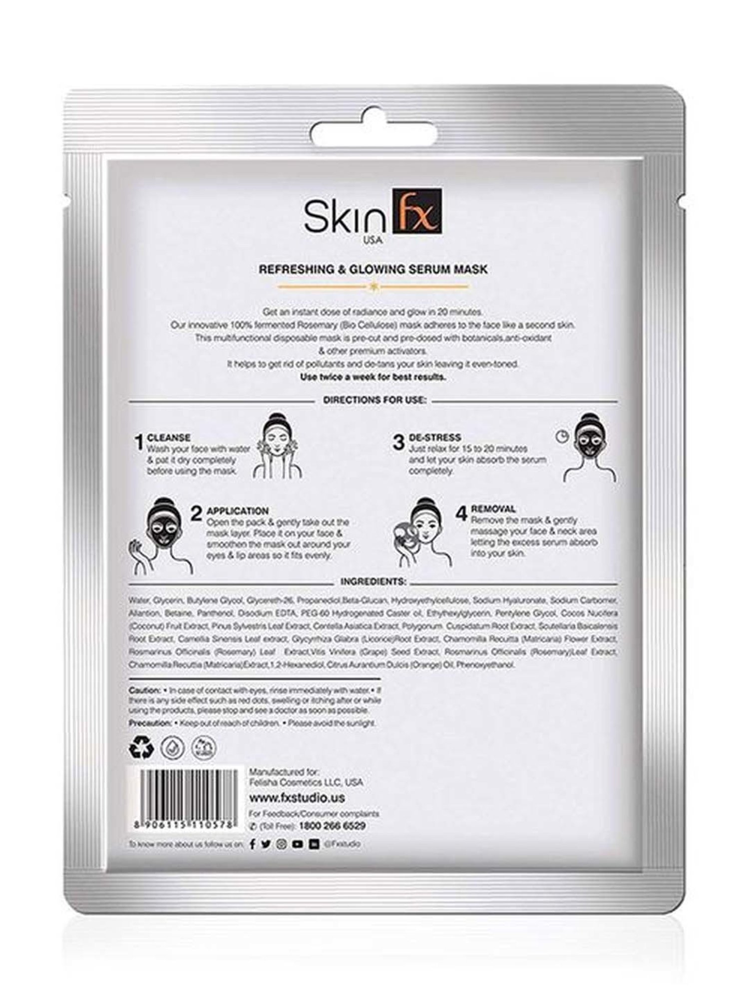 Skin Fx Refreshing & Glowing Serum Mask - 25 ml