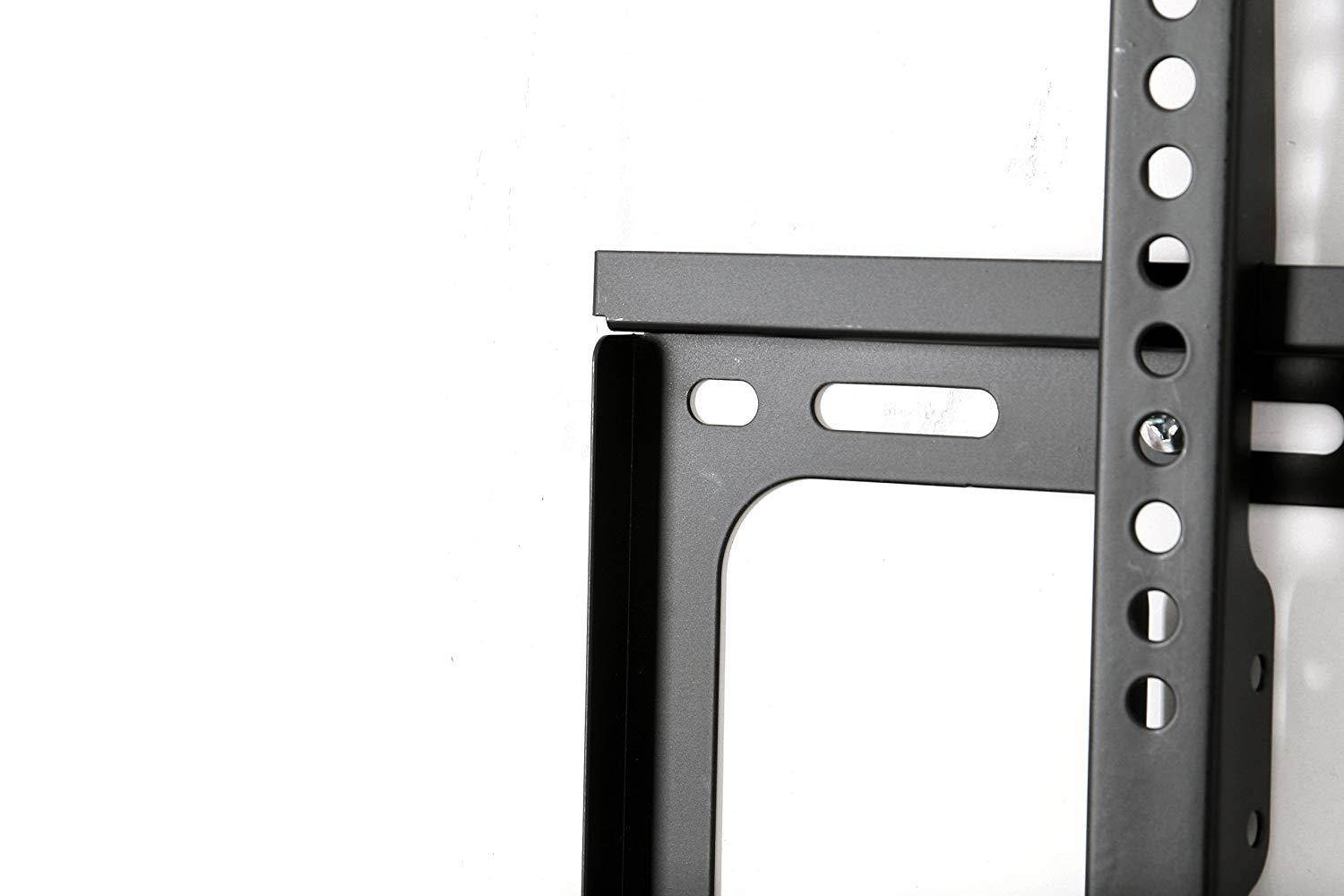 Xtrempro Low-Profile TV Wall Mount 1" Slim Fixed Bracket w/ Magnetic Removable Bubble Level for 32 - 65 inch LCD, LED, 4K or Plasma TVs VESA up to 600 x 400, 77 lbs Loading Capacity - Black (41033)