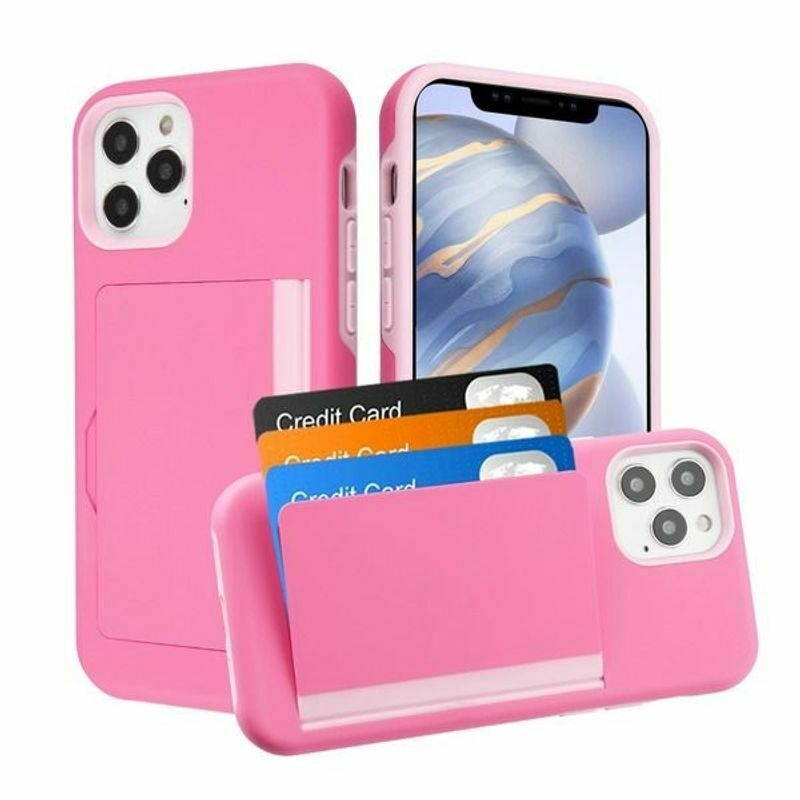 For  iPhone 12 6.1"/12 Pro 6.1" Pink Poket Protector Hard Hybrid Case