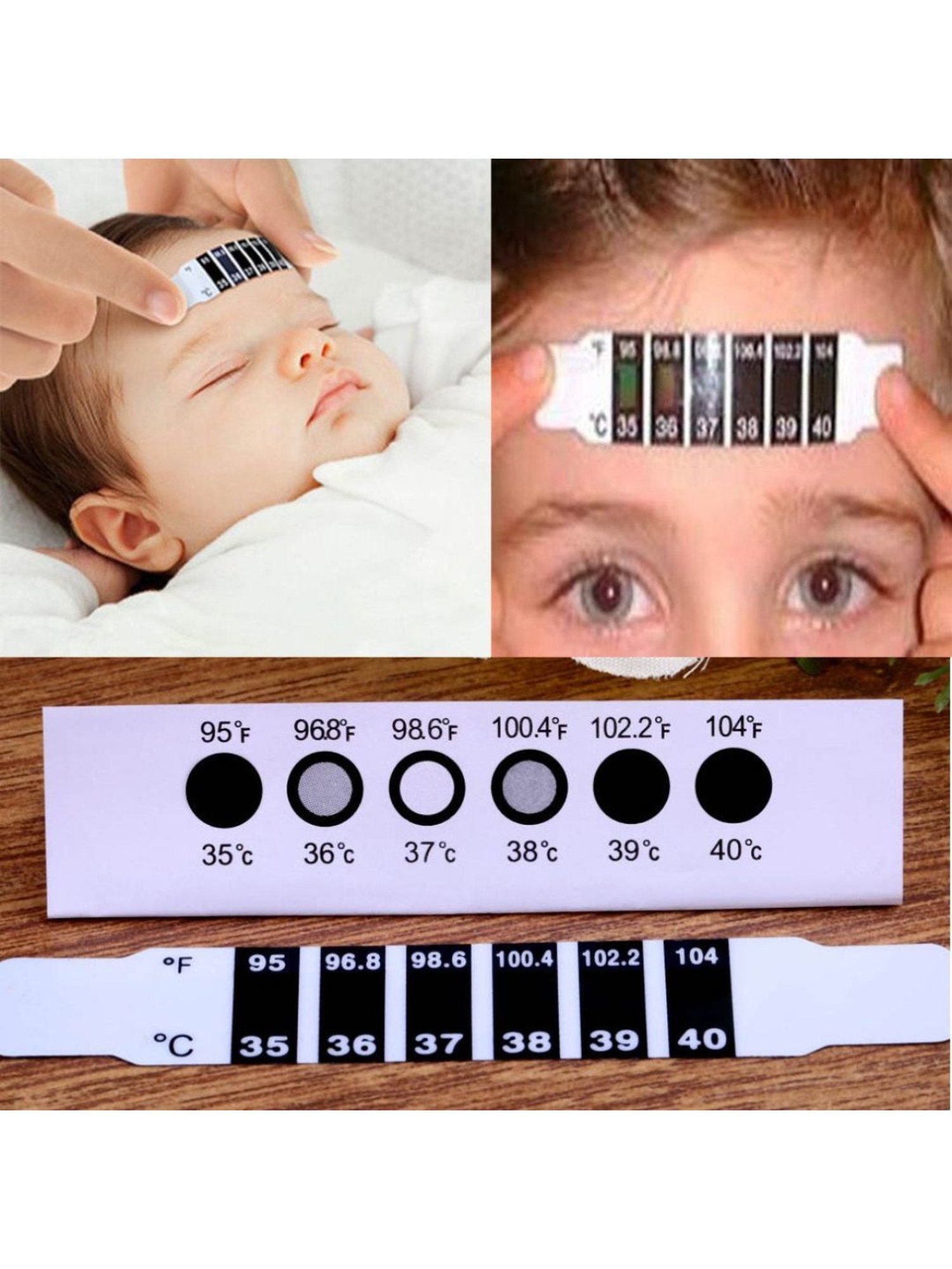 MCP TH-08 Forehead Strip Thermometer (Black)