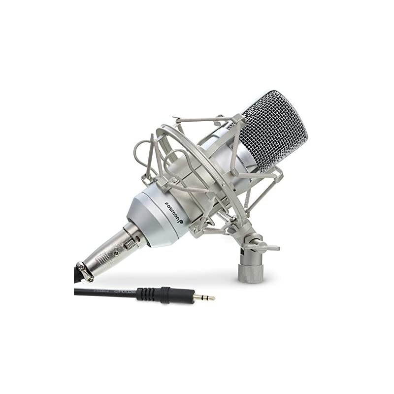 Cardioid Condenser Microphone XLR Noise Deduction 360 Degree UniDirectional Voice Recording with Mount amp Windscreen for PC Gaming Broadcasting Podcasting Studio YouTube amp Tiktok Video