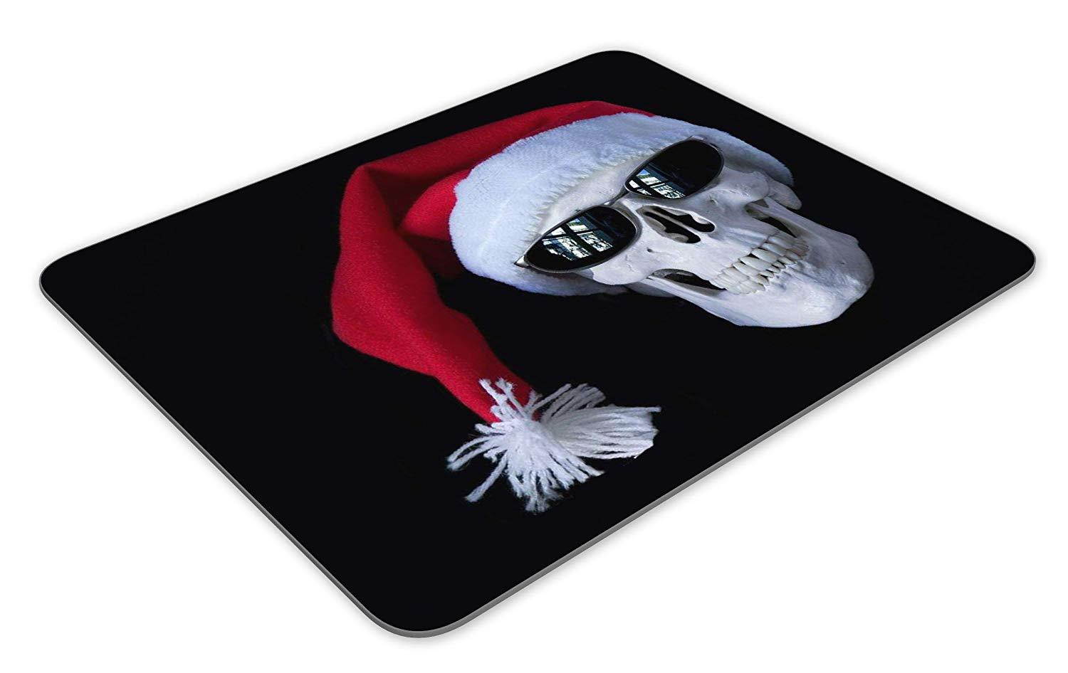 Personalized Christmas Skull mosue pad-Non-Slip Rubber Mousepad-Applies to Games,Home, School,Office Mouse pad