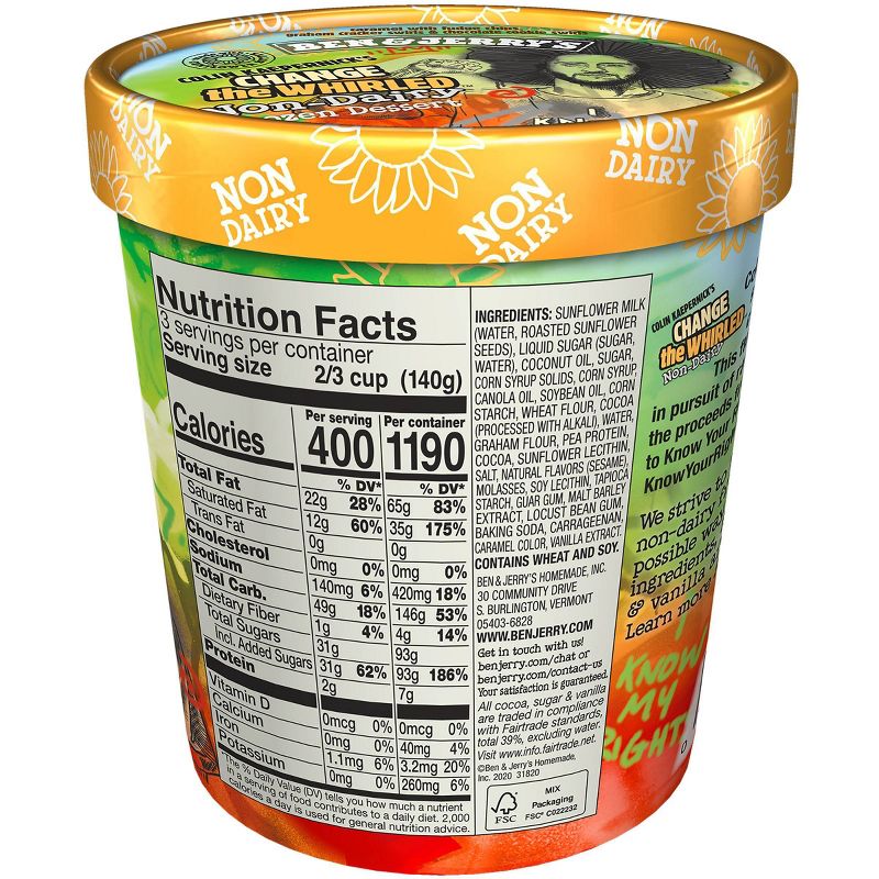 Ben & Jerry's Colin Kaepernick's Change The Whirled Non-Dairy Frozen Dessert - 16oz