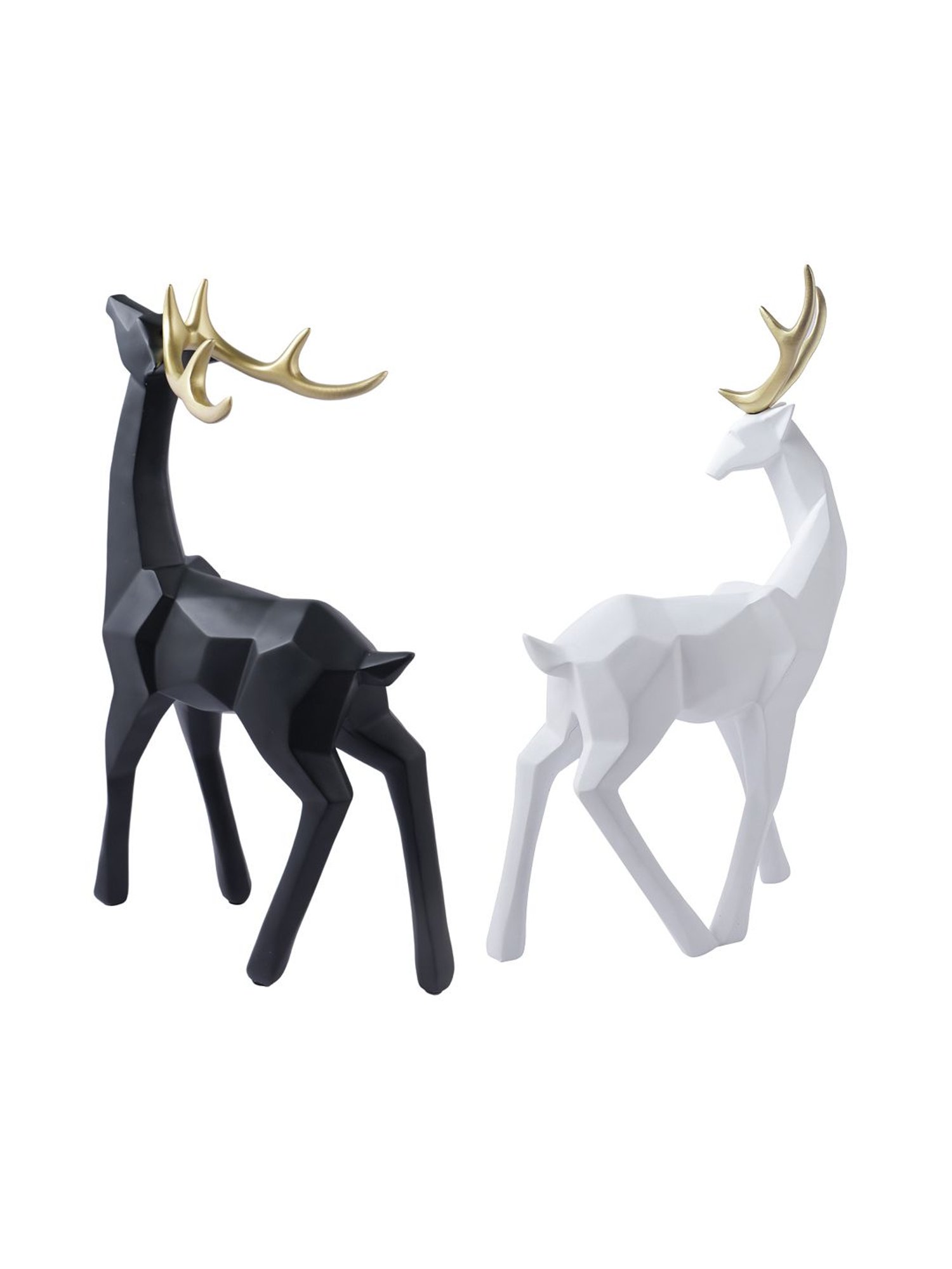 Tayhaa Black & White Black & White Reindeers Figurine