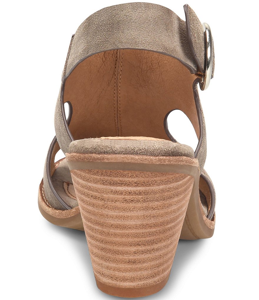 Sofft Maben Suede Slingback Block Heel Sandals