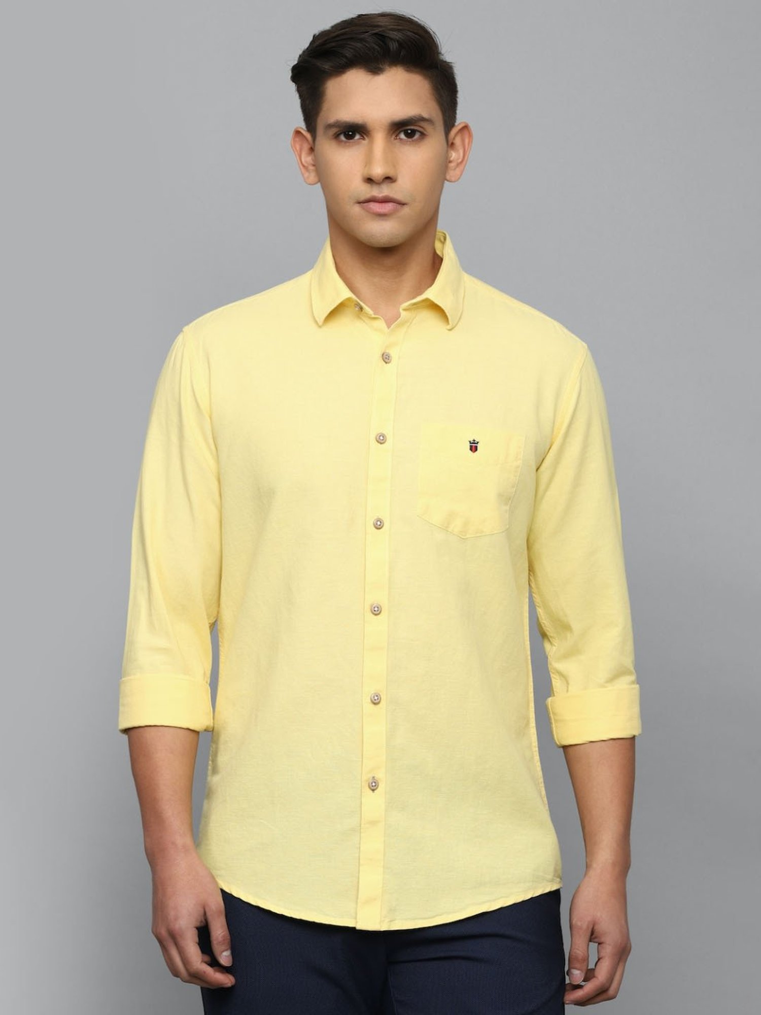 Louis Philippe Sport Yellow Slim Fit Shirt
