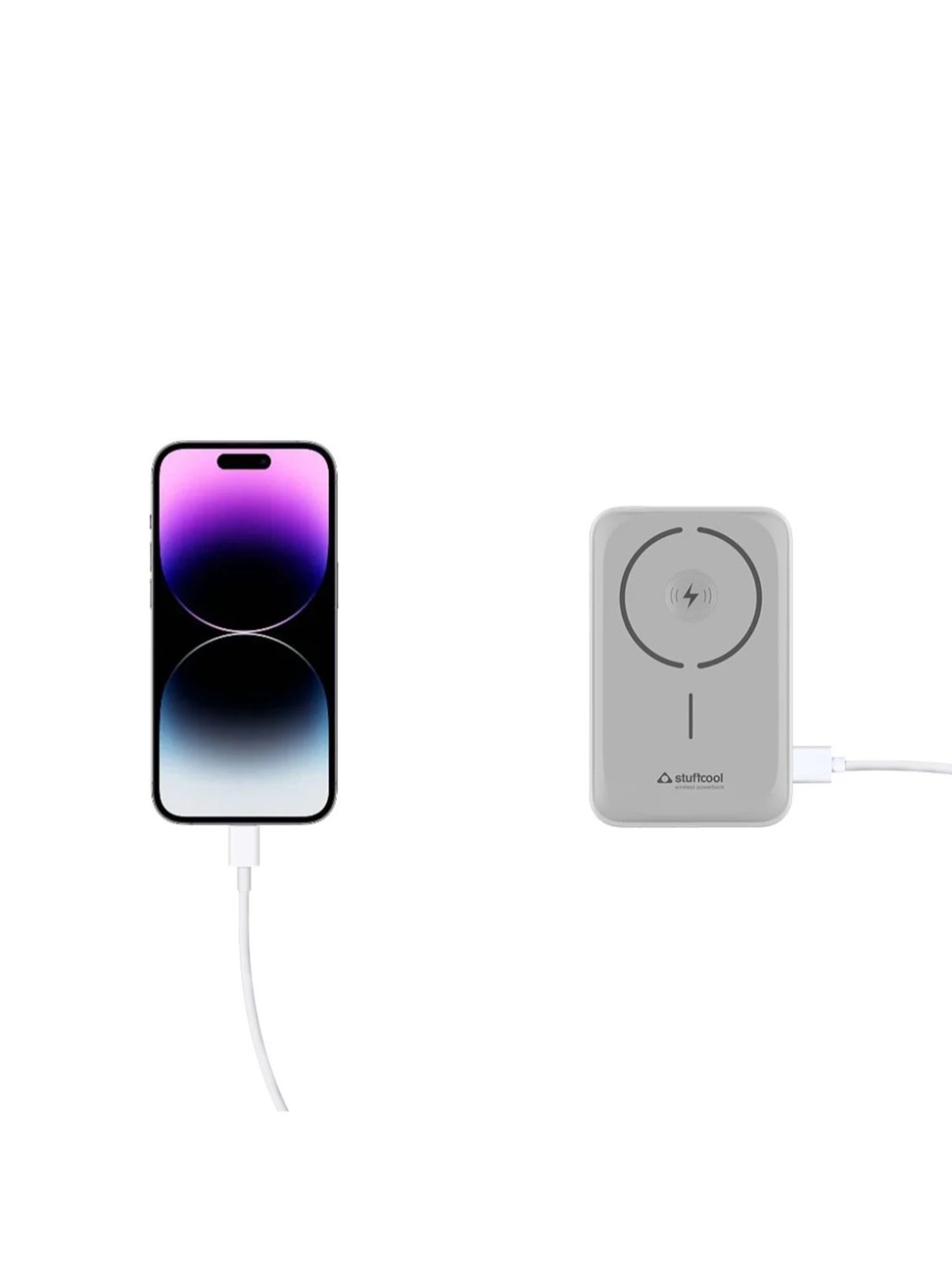 Stuffcool Duo 10000mAh Magnetic Wireless Powerbank (White)