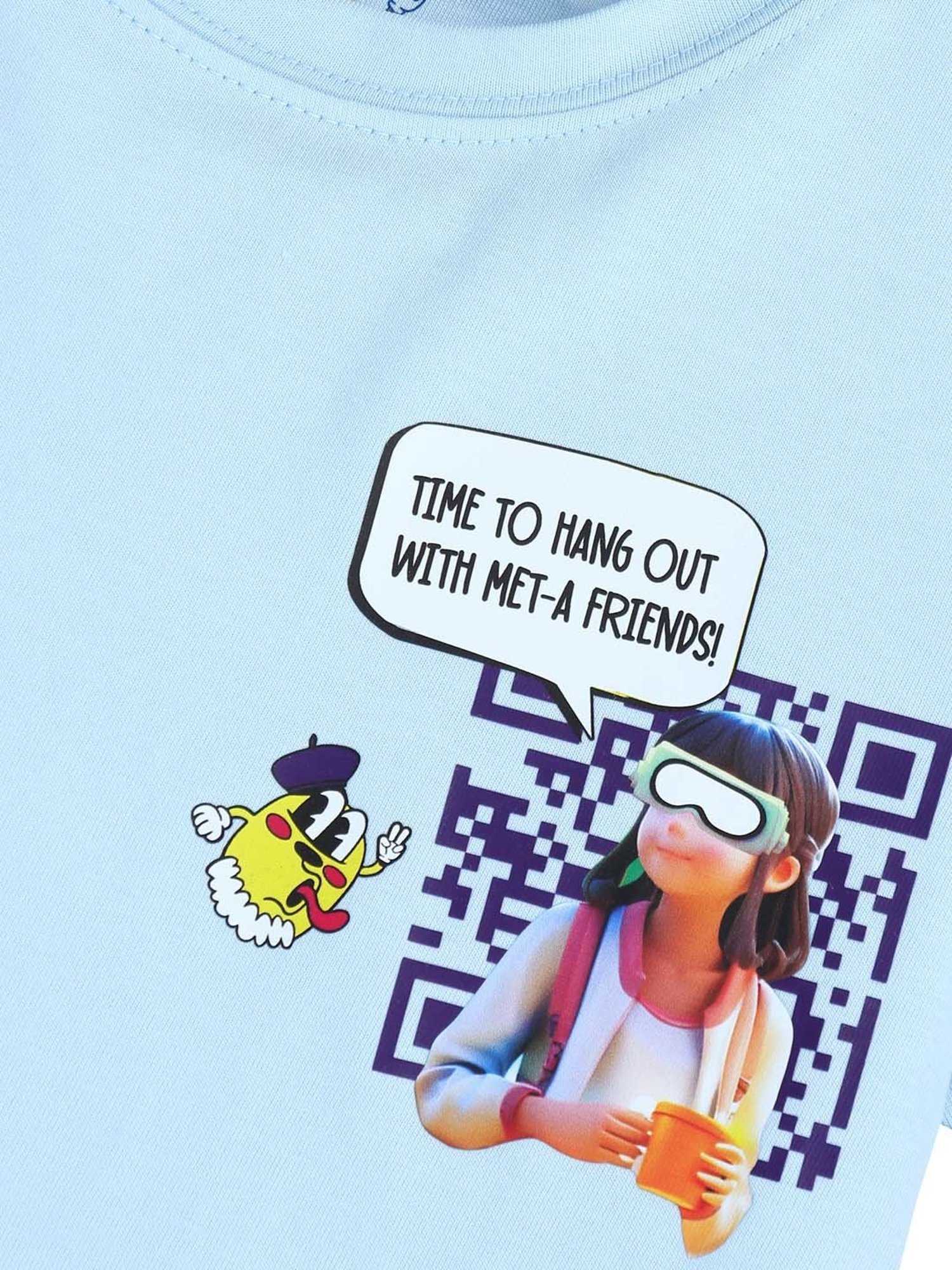 KIDS ONLY Anthracite Black Cotton Printed T-Shirt