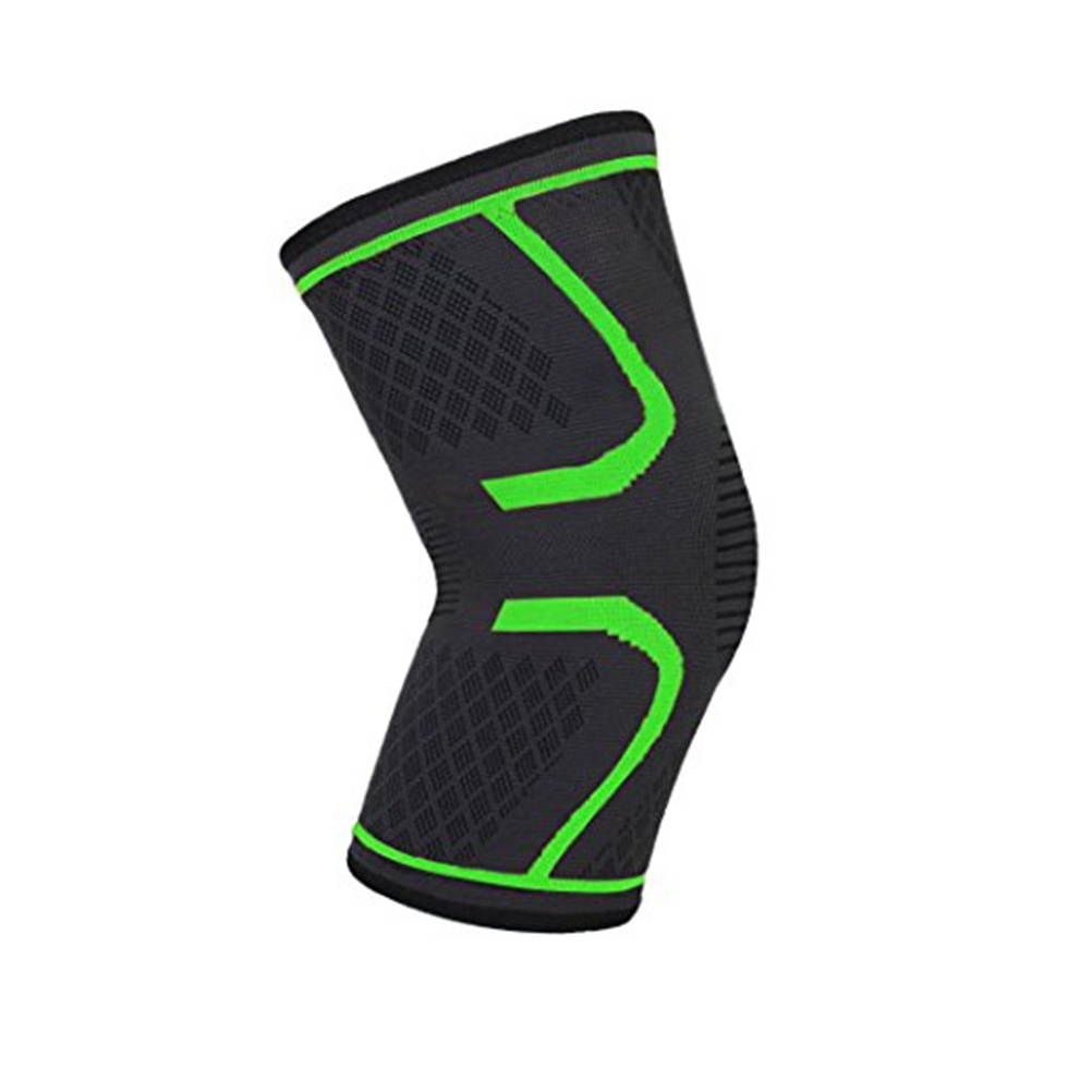 Anti Knee Support Brace Sleeve Knee Protector Brace for Running Hiking Outdoor Sports Activities - Size S(Green)