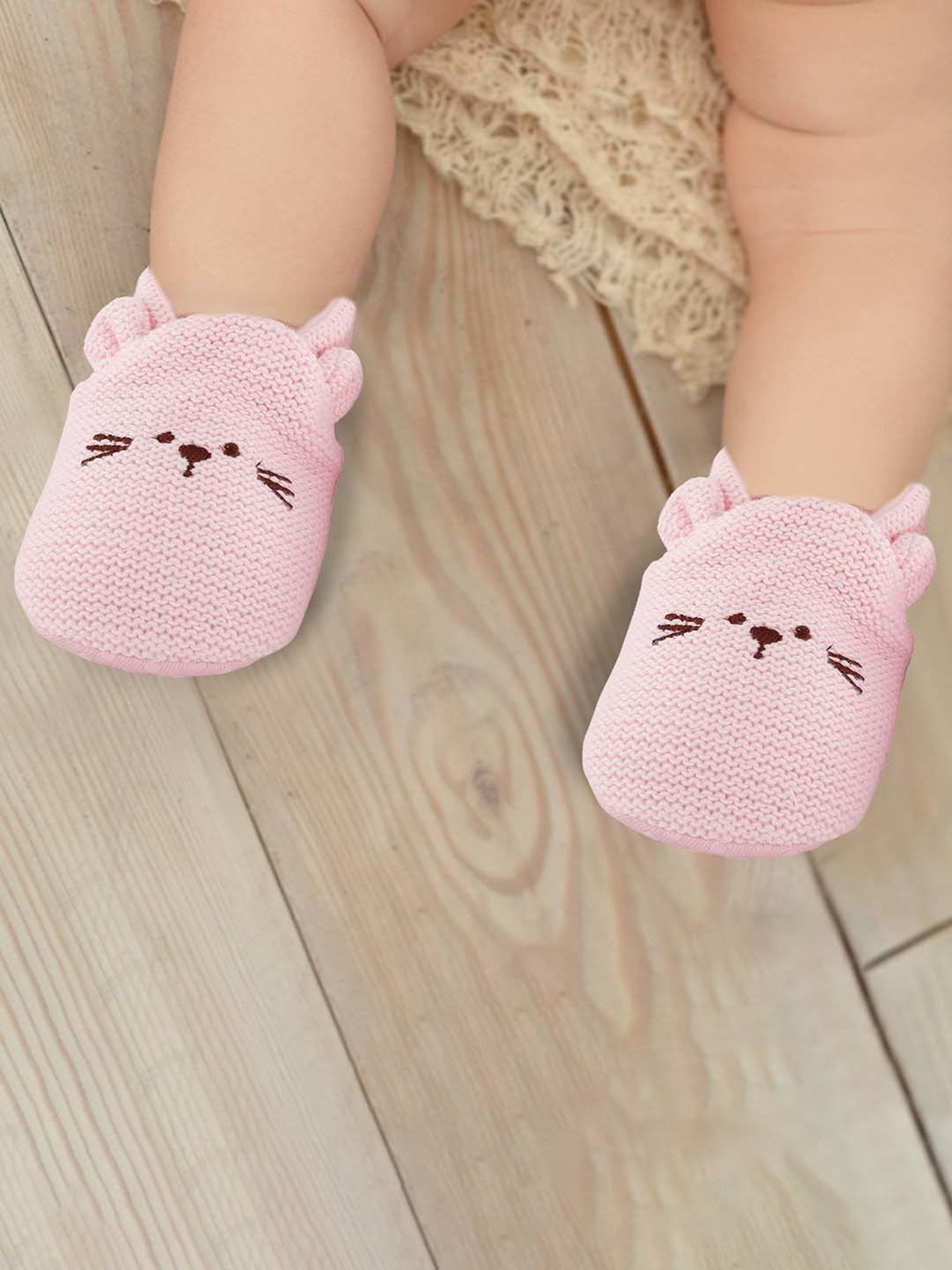 Baby Moo Kids Pink Casual Booties