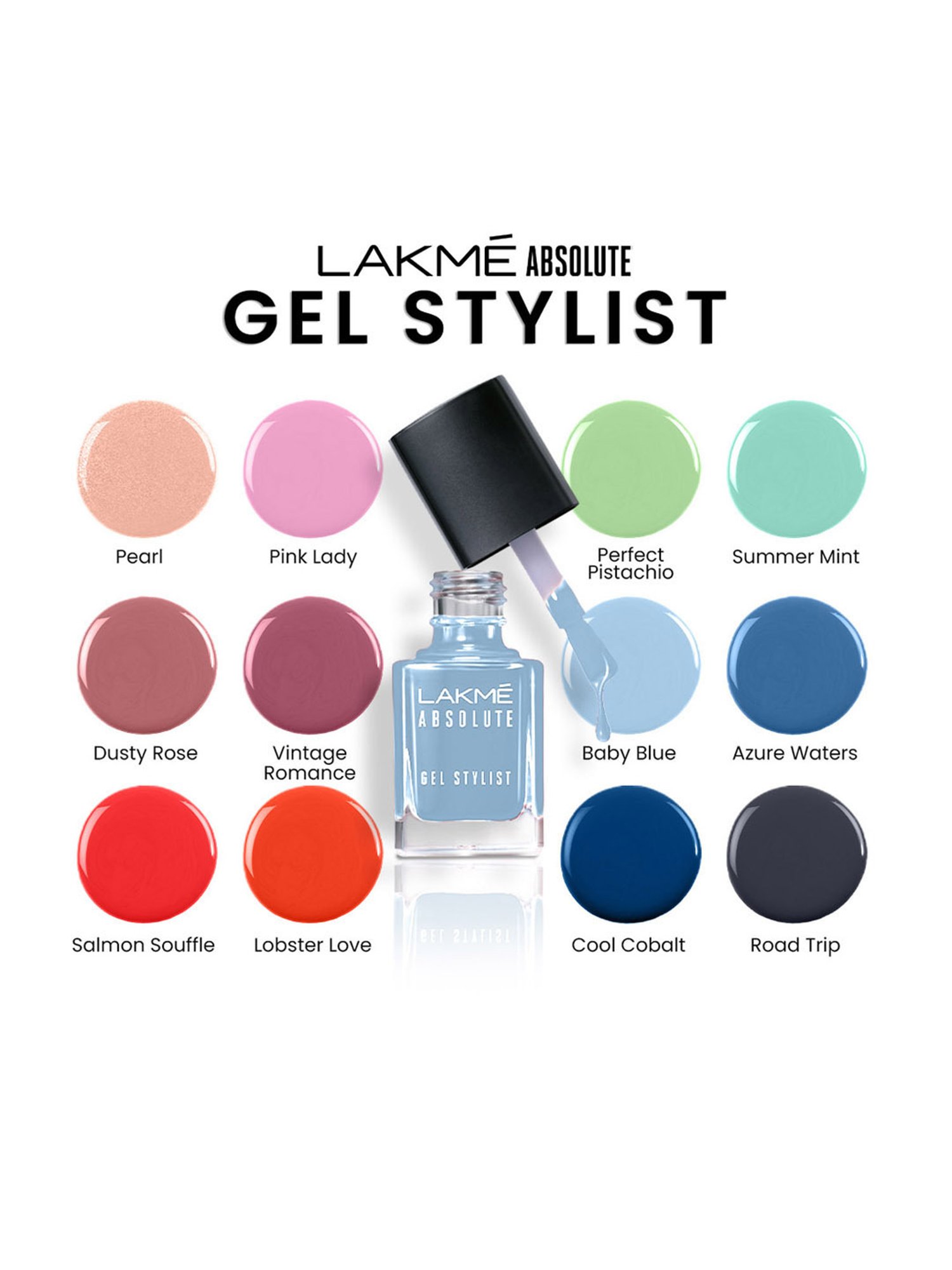 Lakme Absolute Gel Stylist Nail Color Perfect Pistachio - 12 gm